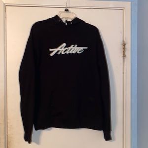 Active Mens Hoodie.Black and white with a little bit of green. Size Medium